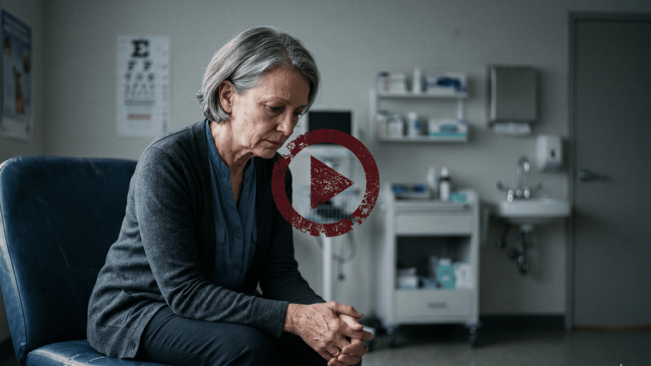 Woman in clinical room